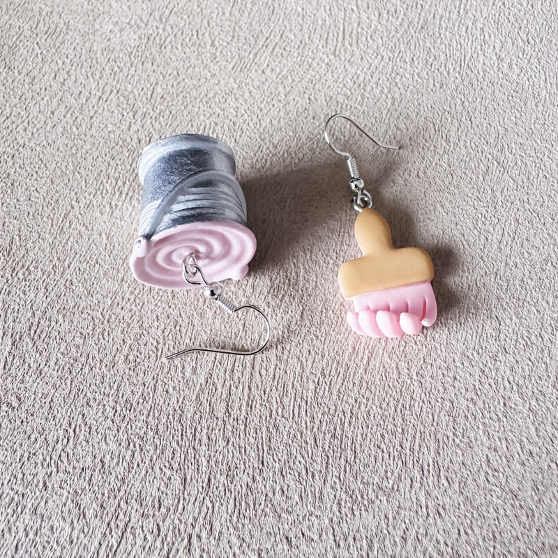 Creative Asymmetric Artistic Earrings, Quirky Design